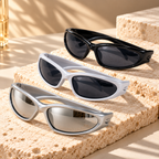 Y2K Square Sport Sunglasses Set