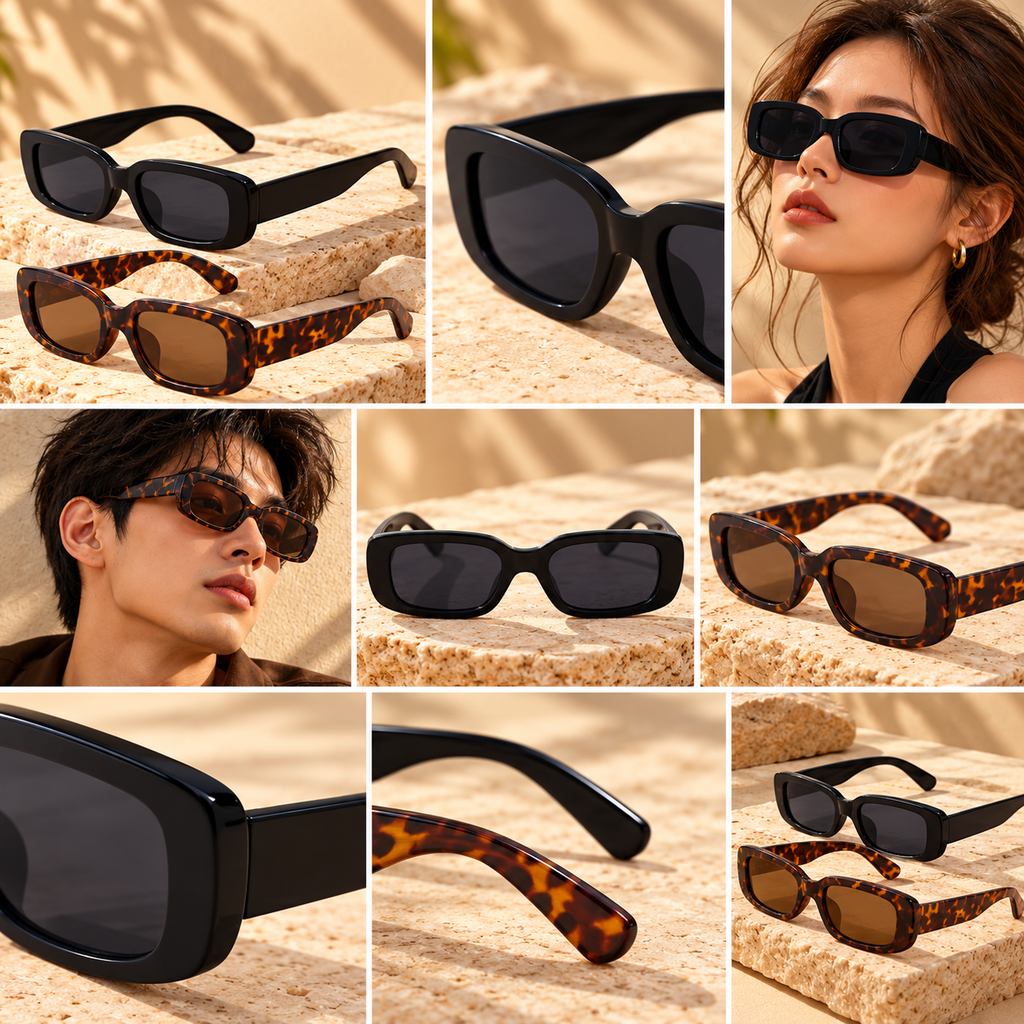 Vintage Retro Rectangle Fashion Sunglasses